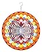 Kinetic Hanging Metal Wind Spinner Garden Patio Lawn 3D Decoration Indoor Outdoor Gift Eye Catching Crafts Ornaments Sunflower & Peacock Gold 12 Inch
