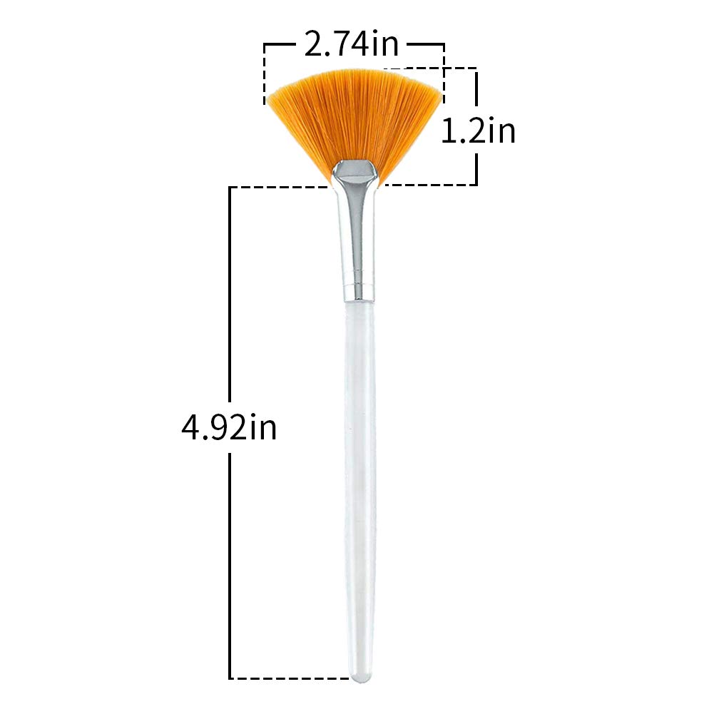 JeogYong 3 pcs Facial Brushes Fan Mask Brush Applicator, Soft Makeup Brushes Beauty Tools for Peel Mask Makeup: Beauty