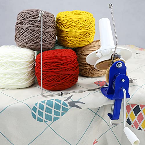 thumbnail image 2 of LAMXD Jumbo Metal Yarn Winder Hand Operated - 10 Ounce Capacity With Thread Cutter Scissors For Knitting & Crochet 2 of 9