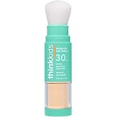 Thinkkids Brush-On Sun Shield Powder Sunscreen for Kids, SPF 30, Zinc Oxide | Non-nano 24.5% zinc oxide mineral, face &amp; body powder sunscreen for kids, broad-spectrum UVA/UVB, with vitamin E &amp; ceramides