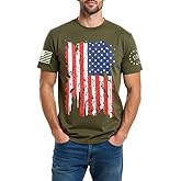 Ohokama USA Flag Red White Blue Star Stripes 4th of July Indepence Day Patriotic T-Shirt Size M L XL XXL 3XL
