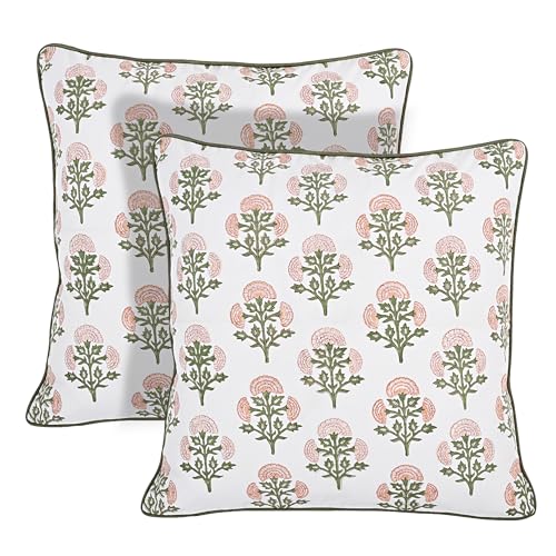 Ridhi Block Print Mughal Buta Pillow Cover
