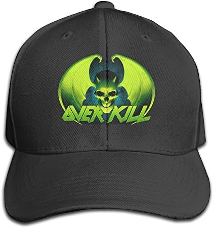 LowkeyNr1 Heavy Metal Overkill Logo Adjustable Peaked Baseball Caps Hats Duck Tongue Hat For Mens Womens Black