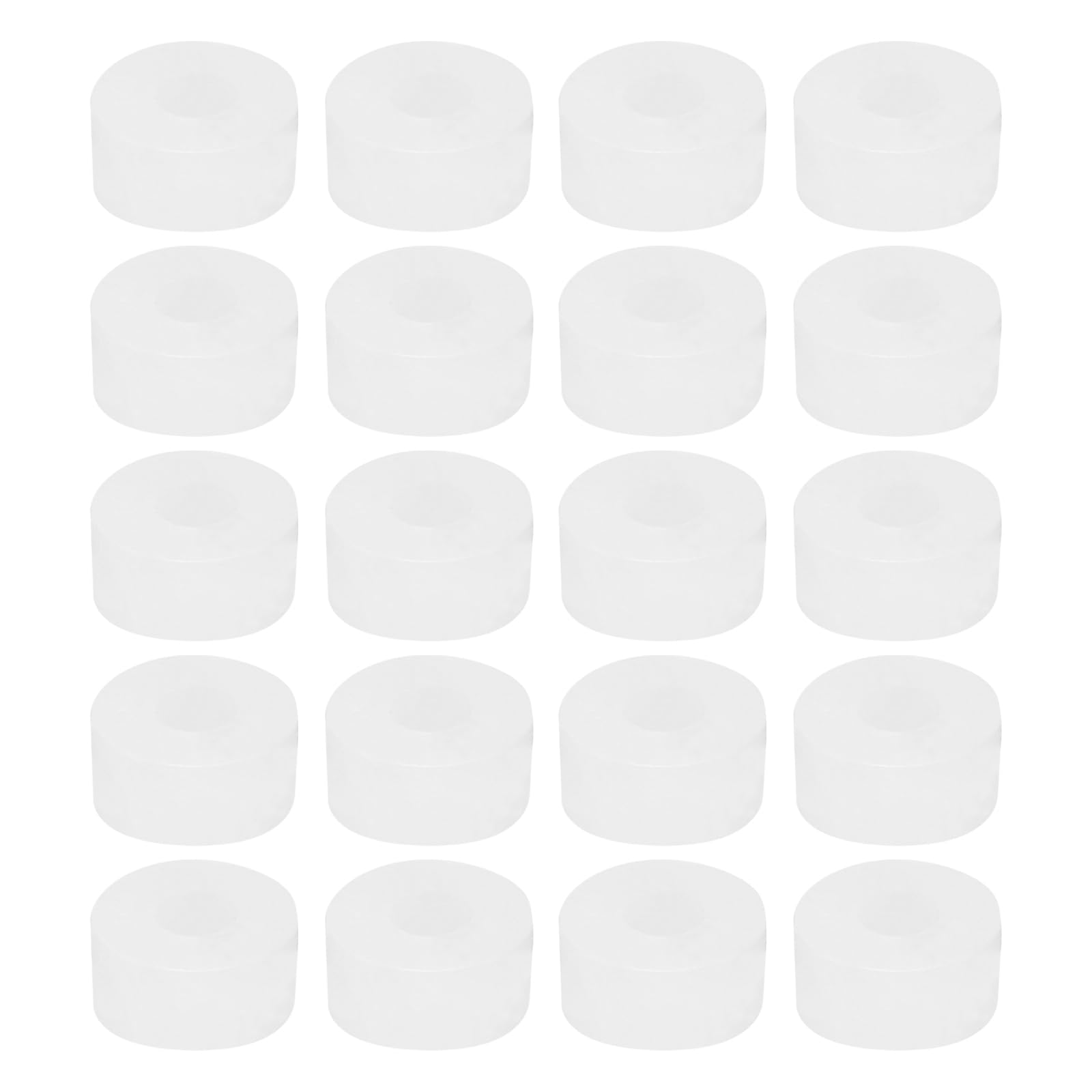 PATIKIL Silicone Rubber Flat Washer, 20 Pcs 0.51" OD x 0.2" ID x 0.24" Thickness Sealing O Ring Water Hose Gasket Assortment Kit Heat Resistant Washer for Plumbing Valve Machinery, White