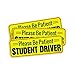 Student Driver Magnet Please Be Patient Safety Sign (Reusable) Premium Quality Reflective Warning Student Driver Bumper Safety Sign（3Pack）