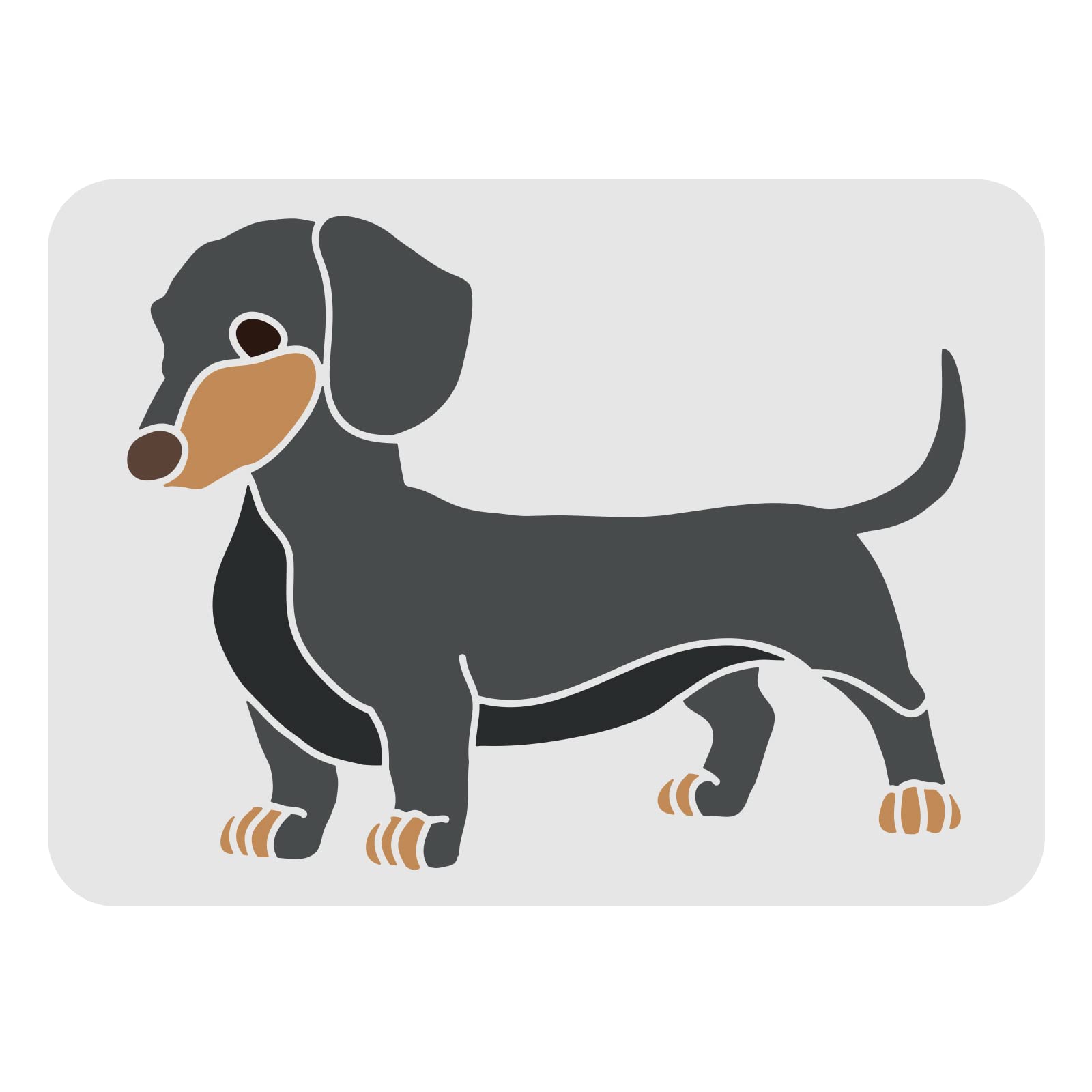 FINGERINSPIRE Dachshund Stencil 29.7x21cm Large Reusable Pet Dog Drawing Stencil Animal Lover DIY Template, Cute Dachshund Dog Stencils for Painting Home Decoration DIY Crafts