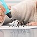 3D Pen for Doodling, Art, Craft Making, 3Dimage P2 Professional Printing 3D Pen Modeling and Education ABS/PLA Create 3D Art No Mess, Non-Toxic, Smoky Blue