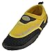 Easy USA Boys Pool Ocean Sport Water Shoes (4 M US Big Kid, Black/Yellow)