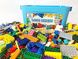 Brick Loot 1,000 Bricks w/Crate- 1000 Toy Building