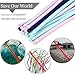 Reusable Silicone Collapsible Straws - 6 Pack Extra Long 10