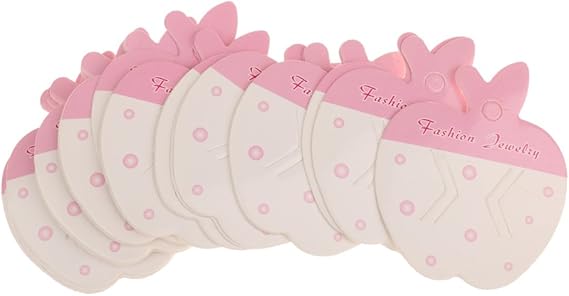 Amazon 約50点 紙 ヘアクリップホルダー 収納 ケース ジュエリーホルダー ディスプレイカード 全2パタン リンゴの形 シュシュ 通販