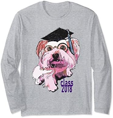Unisex Yorkshire Dog Long Sleeve T-Shirt by PeLari Design XL: Heather Grey