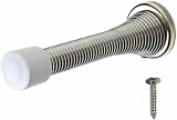 fiXte 3x Wall Mounted Chrome Spring Door Stop Skirting Board Buffer Stopper view 2
