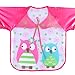 Unisex Baby Waterproof Sleeved Bib Eat and Play Smock,Toddler Apron of PEVA Giraffe