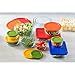 Pyrex 24 pc. Glass Storage Set with Color Lids, clear