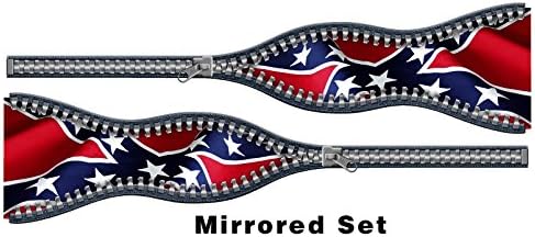 Zipper Illusion Side Wave Rebal Flag by Artful Signs - 24" x 6"