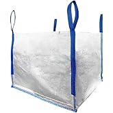 DURASACK Heavy Duty Builder's Bulk Bags 100-Gallon White Woven Polypropylene Contractor Trash Bags for Demo and Construction, Holds up to 2200 lbs