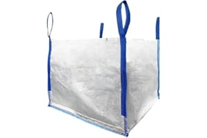 DURASACK Heavy Duty Builder's Bag White Woven Polypropylene Contractor Trash Bags for Demo and Construction, Holds up to 2200 lbs, Open Top, Single Bag