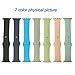 Isenxi Watch Sport Band 38mm ,7 Pack Soft Silicone Sport Wrist Strap Band Replacement With for iWatch Series 1 Series 2 (38mm-09-small)