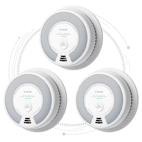 X-Sense Wireless Interconnected Combination Smoke and Carbon Monoxide Detector, 10-Year Battery Powered Fire and CO Alarm, SC06-W, 3-Pack X-Sense Wireless Interconnected Combination Smoke and Carbon Monoxide Detector, 10-Year Battery Powered Fire and CO Alarm, SC06-W, 3-Pack