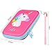 SATINIOR Pencil Case Pen Set Unicorn Pencil Box with Compartments Anti-Shock Case Box and 8 Pieces Cute Unicorn Pens for Students Kids Teens Girls (Style 1)