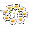 Slomg Lot de 8 ?ufs au plat antiadhésif de tartes Pancake Moule à cookies machine à cuisson Shaper de cuisine en acier inoxydable Gadget Outil