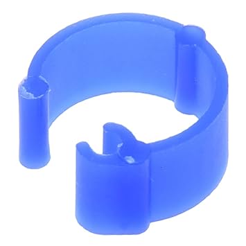 SODIAL(R) 100 Stueck gemischte Farbe Taube Bein Kunststoff Fuss Ringe Band Innendurchmesser 8mm hoch 6mm