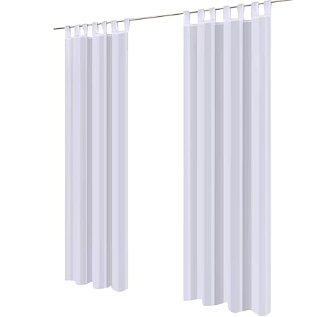 2er Set Gräfenstayn® Venezia - transparente einfarbige Gardine aus Voile - viele attraktive Farben - Maße: je 245x140cm - Öko