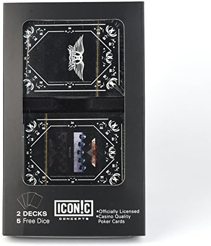 Aerosmith "Rocks" Officially Licensed 2-Deck Playing Cards Set with Dice in Collector's Tin
