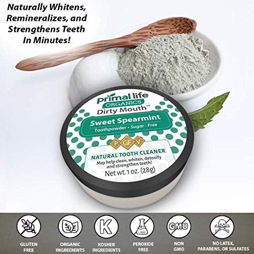 Primal Life Organics | Dirty Mouth Organic Tooth Powder | Gently Polishes, Whitens, Re-Mineralizes,  - //medicalbooks.filipinodoctors.org