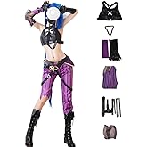 AKTOTO Anime Cosplay Women Halloween Full Costume with Blue Wig