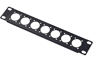 GeeekPi 10 inch 1U D-Series Rack Panel 7D XLR HDMI Audio Rack Mount Panel for DeskPi RackMate T0/T1/T2 Server Cabinet/10 inch