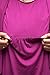 sofsy Soft-Touch Rayon Blend Tie Front Nursing & Maternity Fashion Dress Dress - Berry Medium