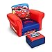 Disney Pixar Lightning Mcqueen Cars Club Kids Chair with Ottoman Set in- Blue/Red