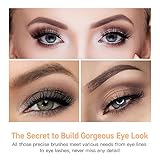 BESTOPE Eye Makeup Brushes Set, 16 Pieces Professional Cosmetics Brush, Eye Shadow, Concealer, Eyebrow, Foundation, Powder Liquid Cream Blending Brushes Set with Premium Wooden Handles