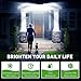 LITOM Premium 30 LED Solar Lights Outdoor, IP67 Waterproof Wireless Solar Motion Sensor Lights(Green Light), 270°Wide Angle, Easy-to-Install Security Lights for Front Door, Yard, Garage, Deck-4 Pack