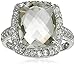 Amazon Collection Sterling Silver Green Amethyst Ring, Size 7