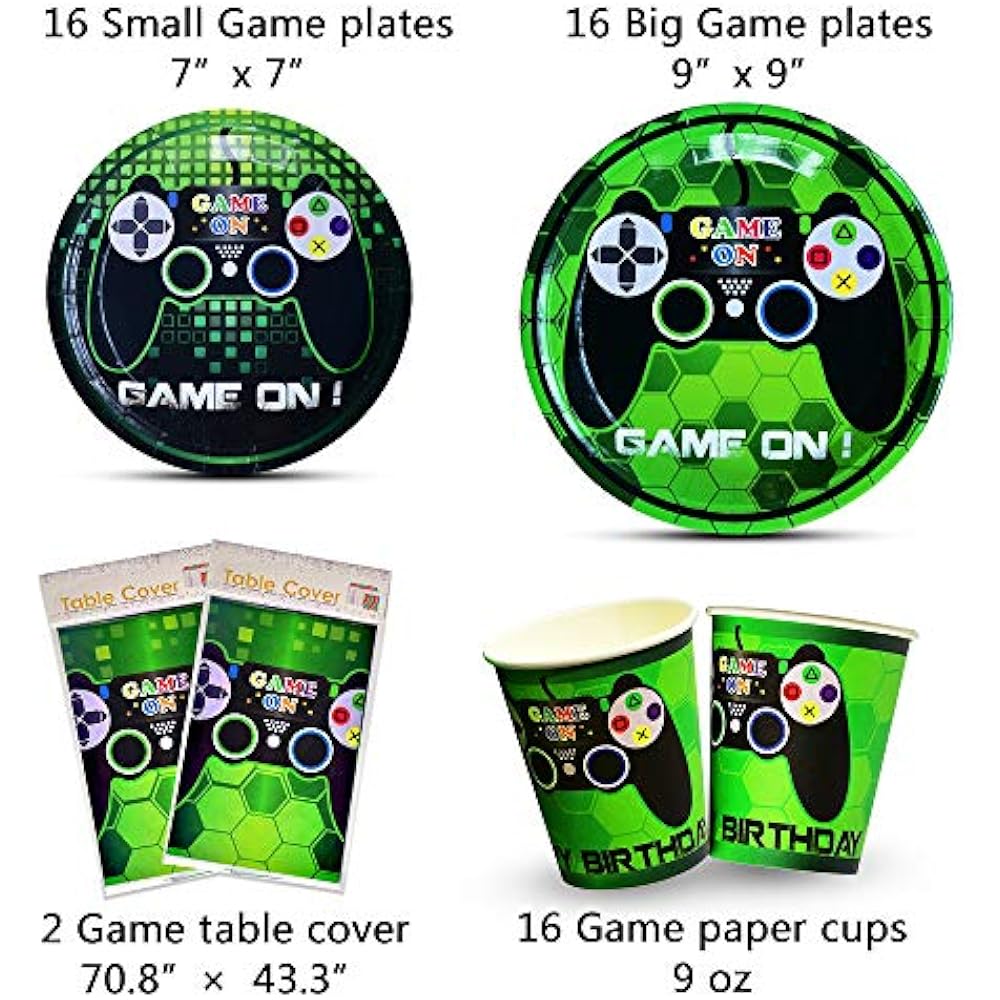 Video Game Party Supplies Gaming Decoration Boys Birthday Favors