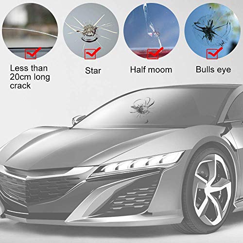 Bamoer Auto Windshield Repair Tool, Car Windshield Repair Kit with Windshield Repair Resin for Windshield Chip Repair, Windshield Crack Repair and Glass Repair