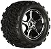 Traxxas 5374X Talon Tires and Chrome Gemini Wheels Assembled, Maxx/Revo, 2-Piece, 108-Pack
