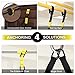 Bodyweight Resistance Training Straps, JDDZ Complete Home Gym Fitness Trainer kit for Full-Body Workout, Included Door Anchor, Extension Strap, 16 Week Program, Fitness Guide and 4 Exercise Loop Bands