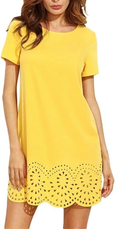 long yellow t shirt dress