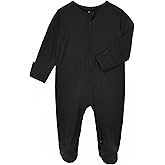 Aablexema Baby Footie Pajamas Zipper - Rayon from Bamboo Infant Footed Pjs with Mittens Sleepwear Jammies