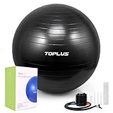 TOPLUS Exercise Ball (Multiple Sizes) Extra Thick Yoga Ball Chair for Fitness, Stability, Balance, Pilates, Birthing - Anti Burst Supports 2200lbs - Includes Quick Pump & Professional Guide