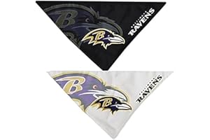 Little Earth 320603-RAVN-L: Baltimore Ravens Home and Away Pet Bandana Set