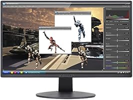 Sceptre E205W-1600 20" 75Hz Ultra Thin LED Monitor HDMI VGA Build-in Speakers, Metallic Black (2018 version)