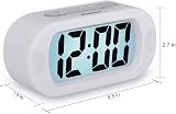 Plumeet Digital Alarm Clock Travel Clock with Snooze Nightlight White view 6