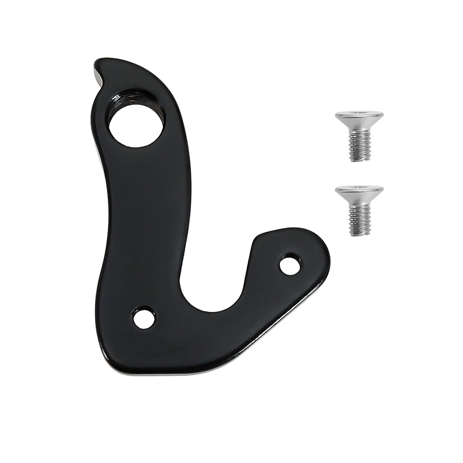 ECSiNG Mech Derailleur Hanger Derailleur Hook Bicycle Tail Hook Rear Derailleur Hook Aluminum Alloy With 2 Screws Compatible with Carrera Compatible with Whyte Dropwh20 Black