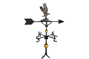 Montague Metal Products 32-Inch Deluxe Weathervane with Swedish Iron Eagle Ornament
