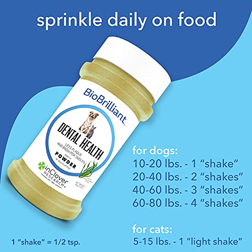 Dental Health Powder for Dogs and Cats, Natural Pet Supplement by